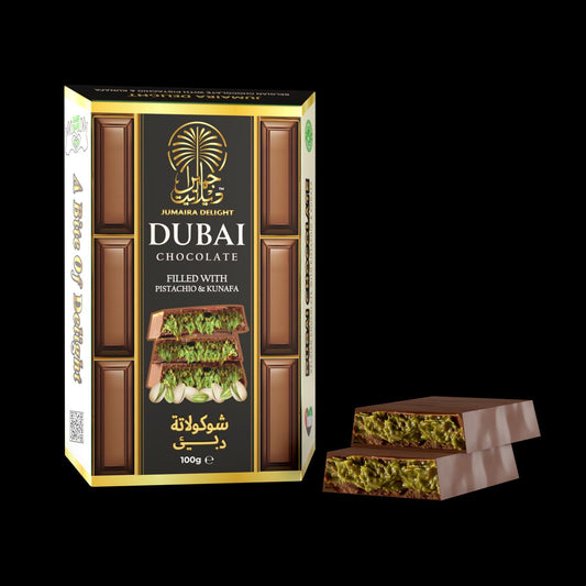 Dubai Chocolate Bar Pistachio –  100g Kunafa & Pistachio Cream Filling – Luxurious Fix Dubai Chocolate - Viral Milk Choclate With Kadayif & Kataifi – Perfect for Kids, Family & Friend  | |  Pack of 12