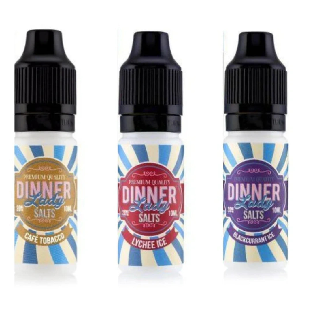 Pack of 10 Dinner Lady 10ml Nic Salts E-Liquid_