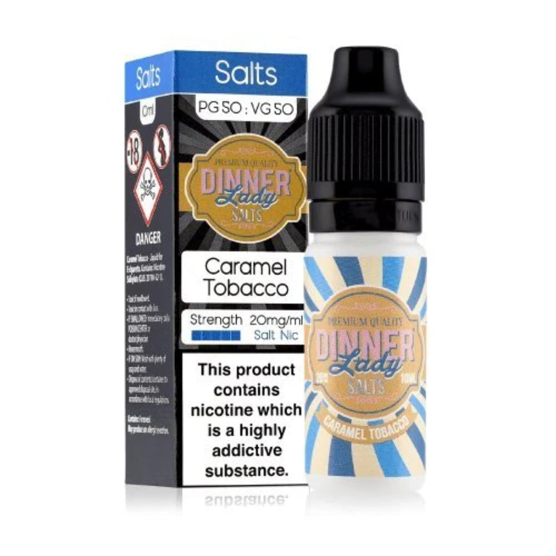 Pack of 10 Dinner Lady 10ml Nic Salts E-Liquid_ caramel tobacco(4)
