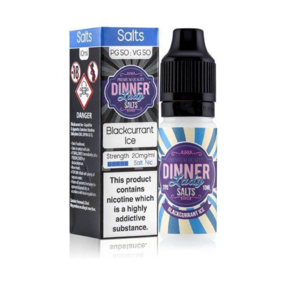Pack of 10 Dinner Lady 10ml Nic Salts E-Liquid_blackcurrant ice (3)