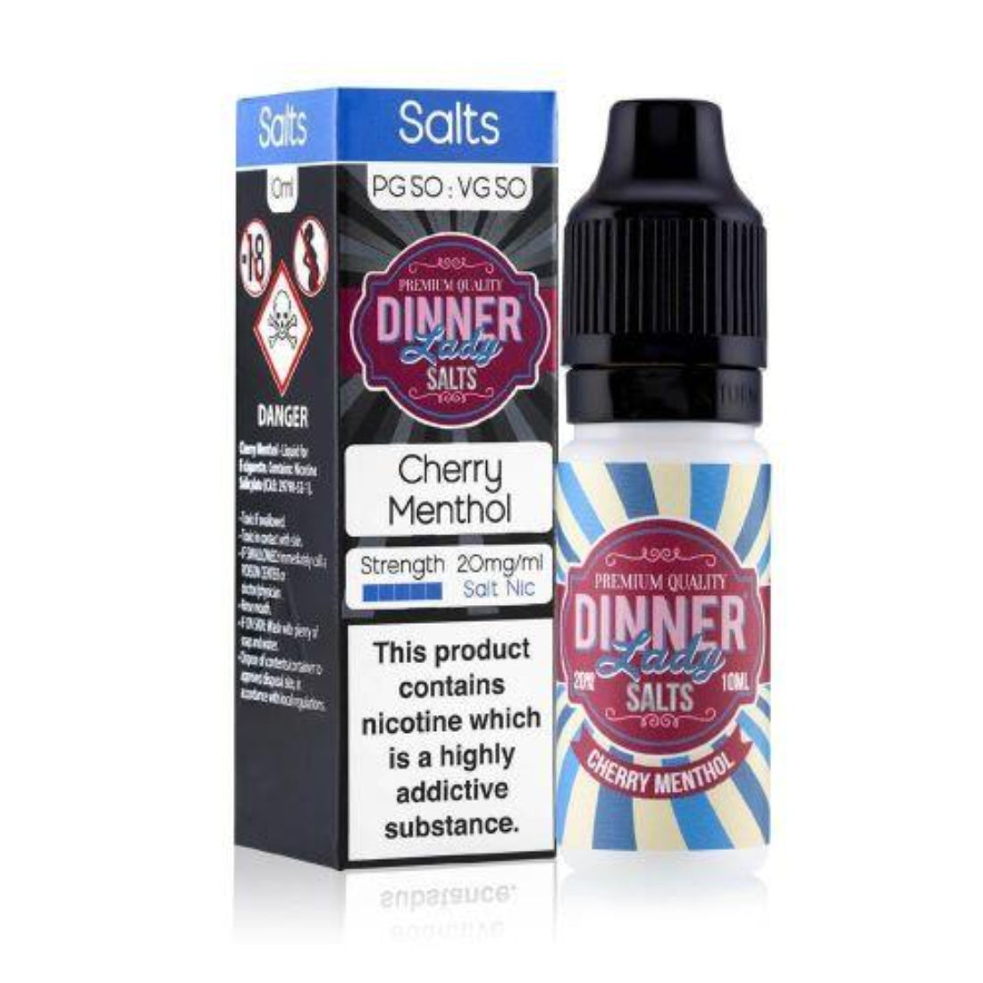 Pack of 10 Dinner Lady 10ml Nic Salts E-Liquid_cherry menthol (6)