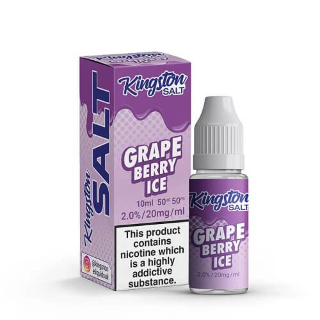 Pack of 10 Kingston 10ML Nic Salt_ grape berry ice(5)