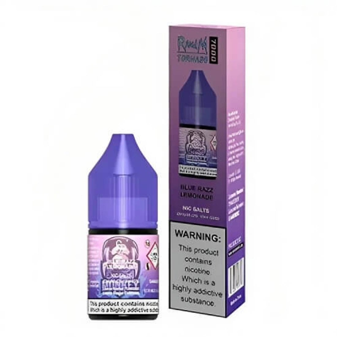 R &amp; M 7000 Nic Salt 10ml E-Liquid &#8211; Pack of 10_blue razz lemonade (5)