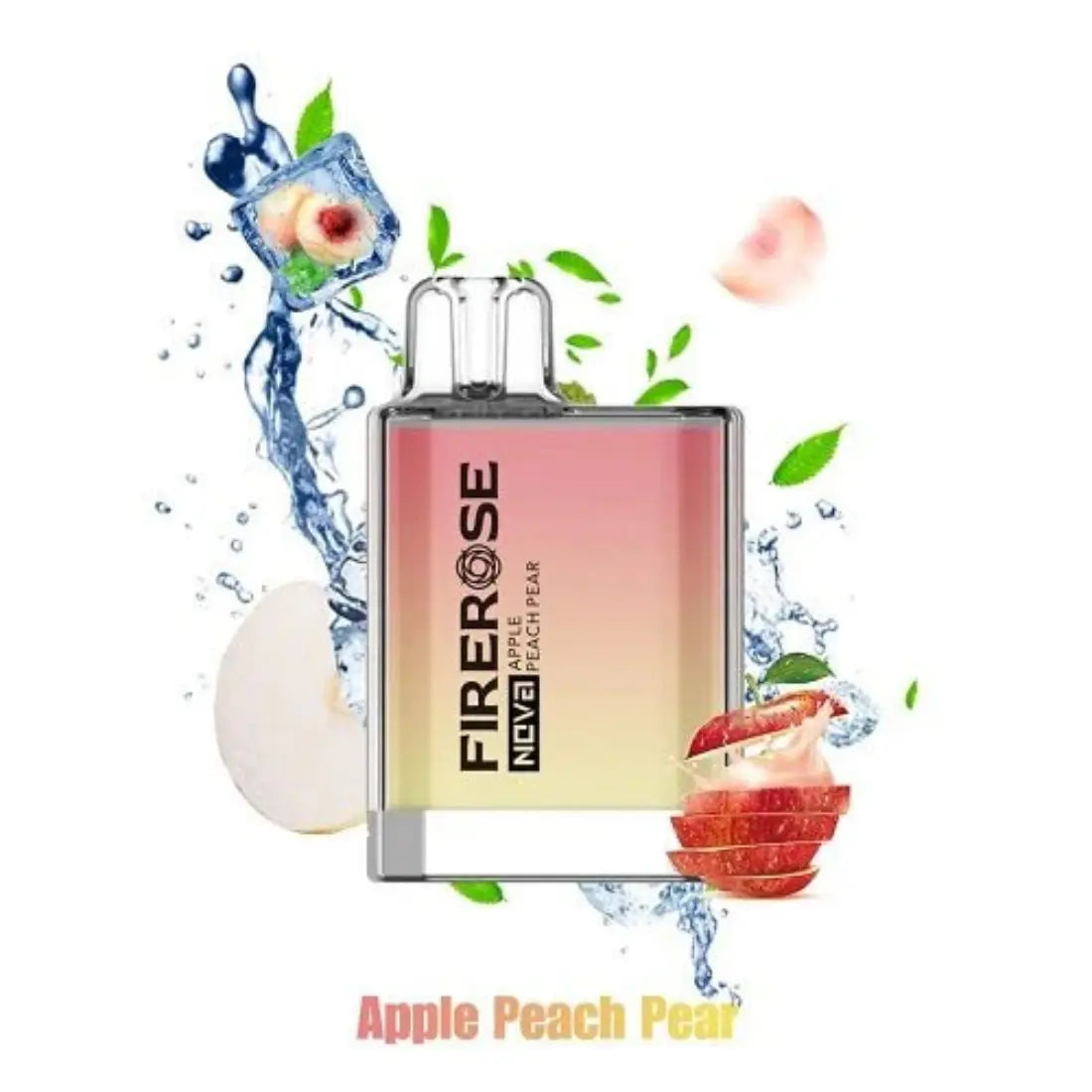 Elux Firerose Nova 600 Puff Disposable Vape Device - Box of 10 Apple Peach Pear