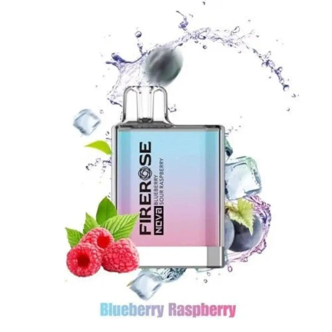 Elux Firerose Nova 600 Puff Disposable Vape Device - Box of 10 Blueberry Sour Raspberry