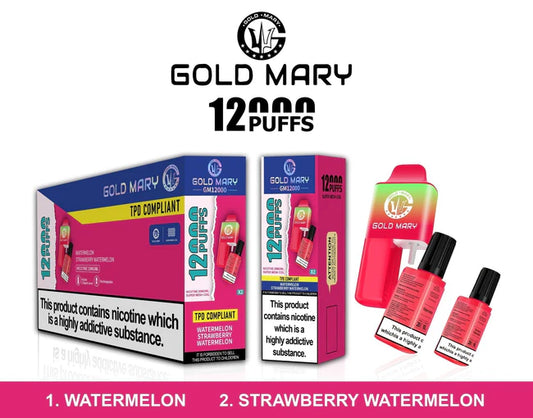 gold-mary-12000-disposable-vape-box-of-10-vapewholesalesupplier-Water meloon