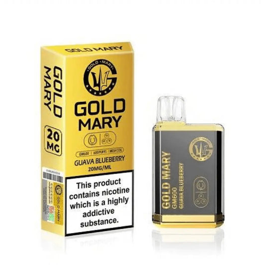 gold-mary-600-puff-disposable-vape-vapewholesalesupplier-Guava Bluberry