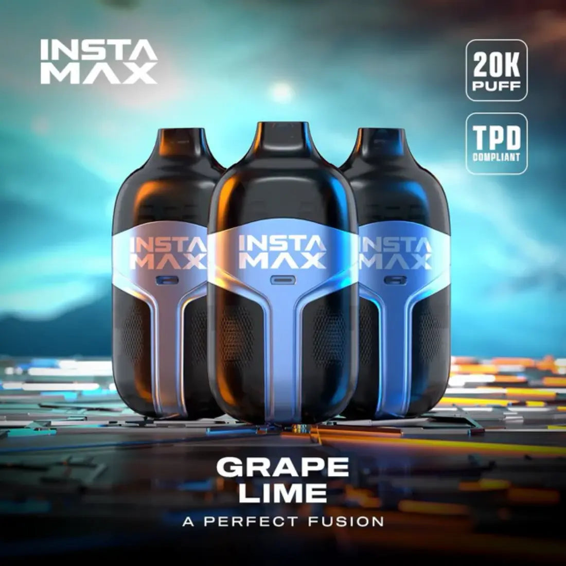 instamax-instaflow-20k-disposable-vape-box-of-5-vapewholesalesupplier-grape lime