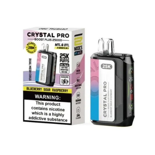 pre-order-crystal-pro-boost-plus-25000-disposable-vape-pod-device-box-of-10-vapewholesalesupplier-blueberry sour raspberry