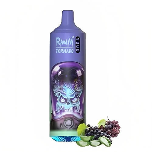 randm-tornado-9000-disposable-vape-pod-device-20mg-box-of-10-vapewholesalesupplier-Aloe grape