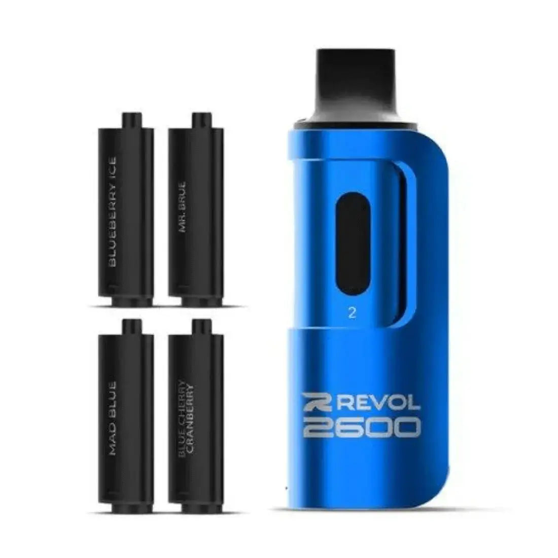 REVOL 2600 4 In 1 Disposable Vape Pod Device - 20 MG | Pack Of 5 Blue Series