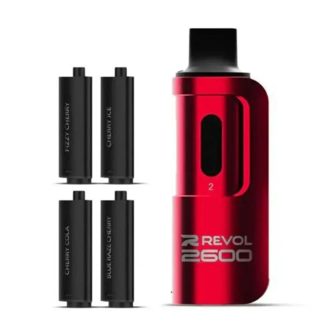 revol-2600-4-in-1-disposable-vape-pod-device-20-mg-pack-of-5-vapewholesalesupplier-cherry series
